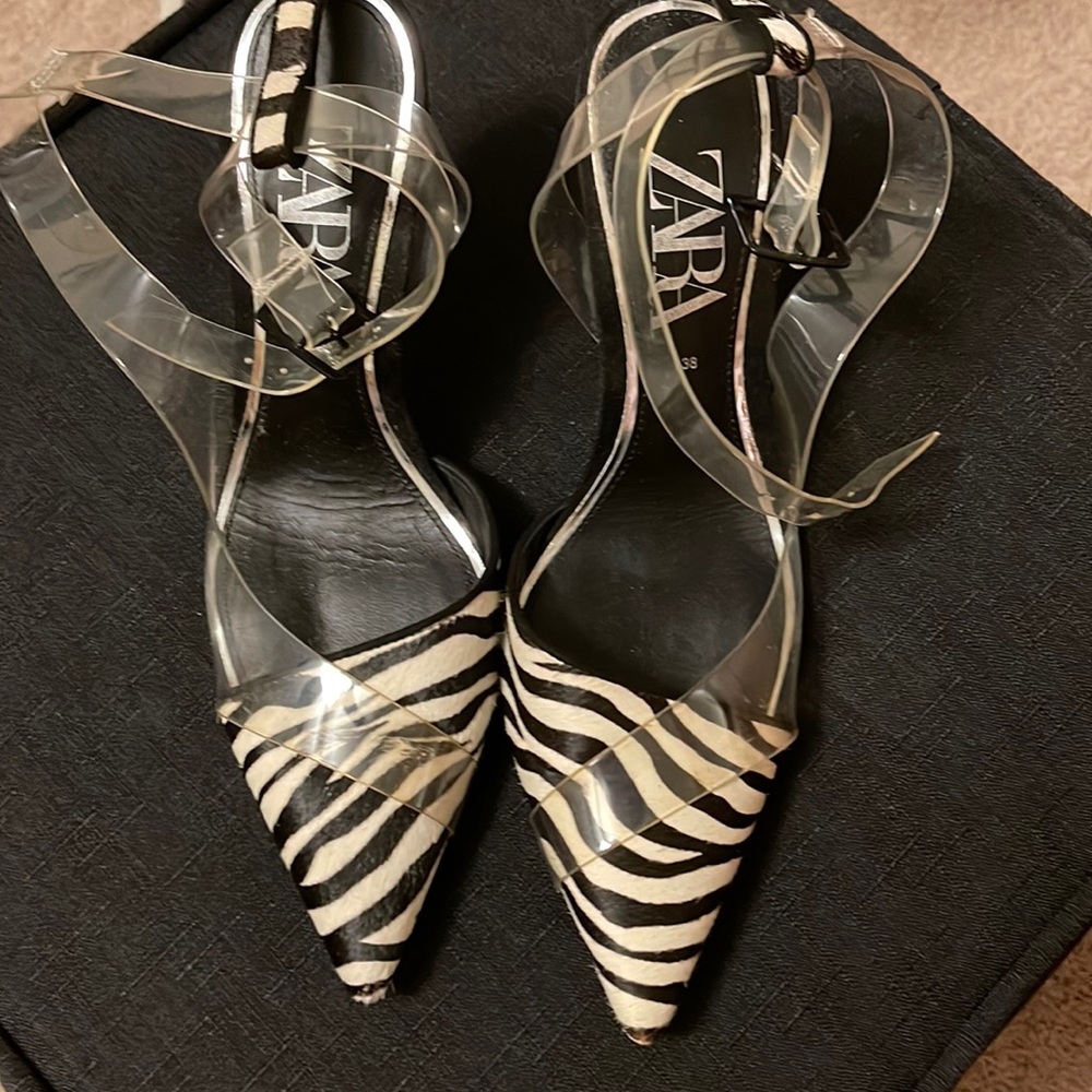 Zara zebra heels